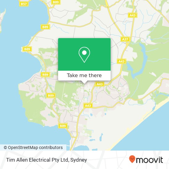 Mapa Tim Allen Electrical Pty Ltd