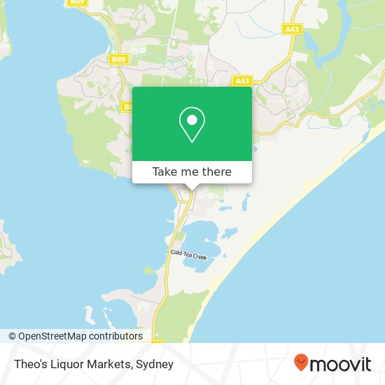 Mapa Theo's Liquor Markets
