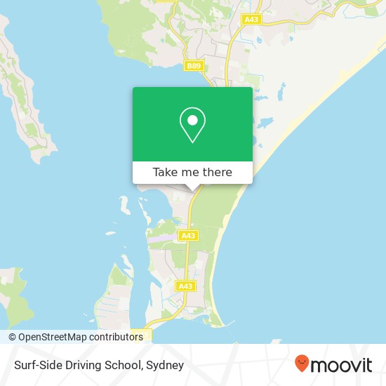 Mapa Surf-Side Driving School