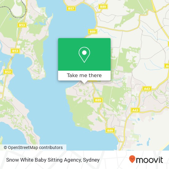Mapa Snow White Baby Sitting Agency