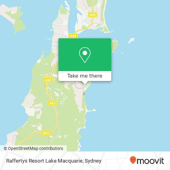 Raffertys Resort Lake Macquarie map