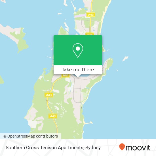 Southern Cross Tenison Apartments map