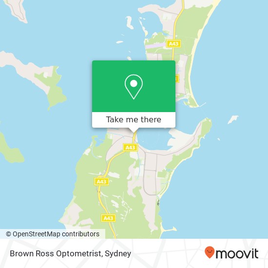 Brown Ross Optometrist map