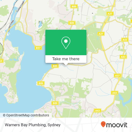 Mapa Warners Bay Plumbing