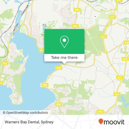 Warners Bay Dental map