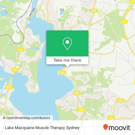 Lake Macquarie Muscle Therapy map