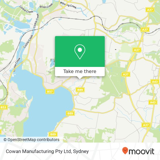 Cowan Manufacturing Pty Ltd map