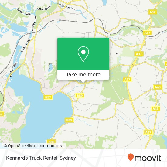 Mapa Kennards Truck Rental