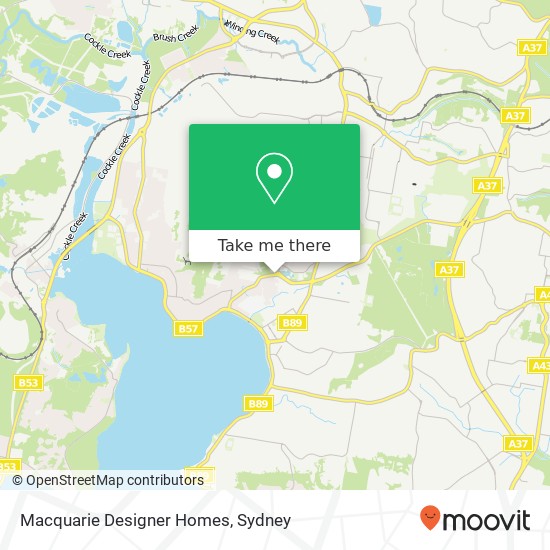 Macquarie Designer Homes map