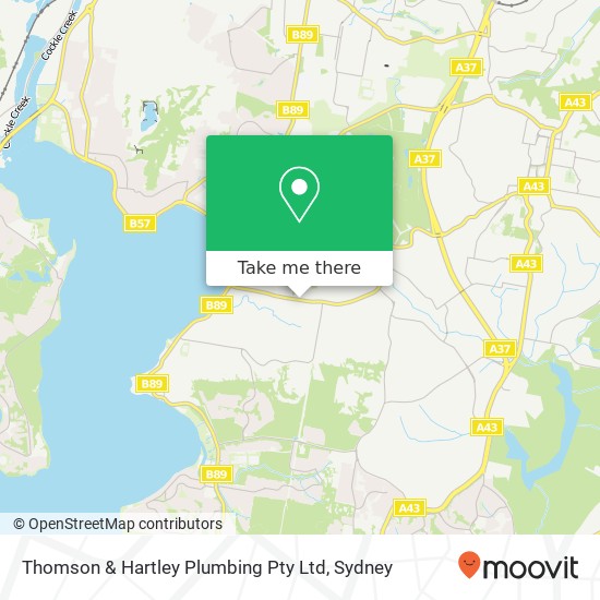 Mapa Thomson & Hartley Plumbing Pty Ltd