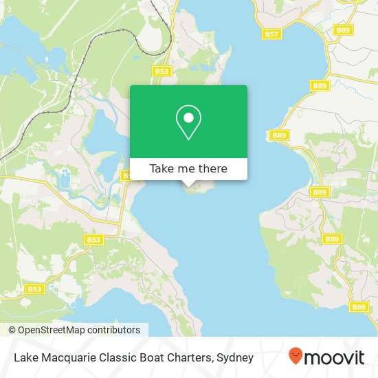 Lake Macquarie Classic Boat Charters map