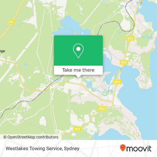 Westlakes Towing Service map