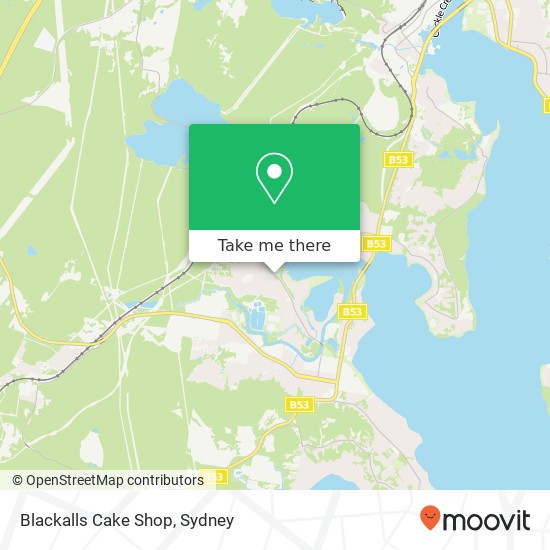 Mapa Blackalls Cake Shop