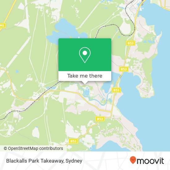 Blackalls Park Takeaway map