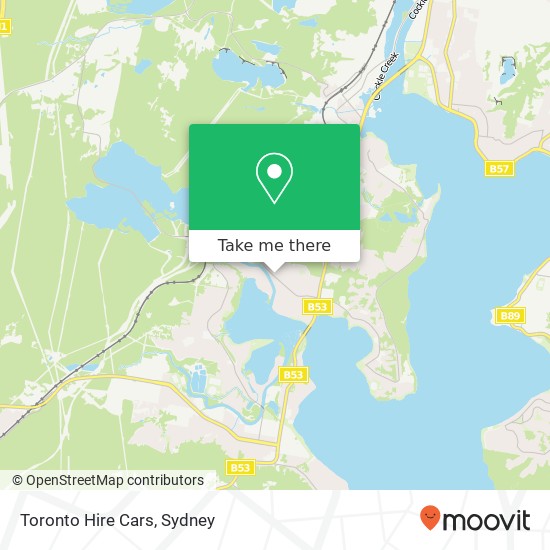 Toronto Hire Cars map