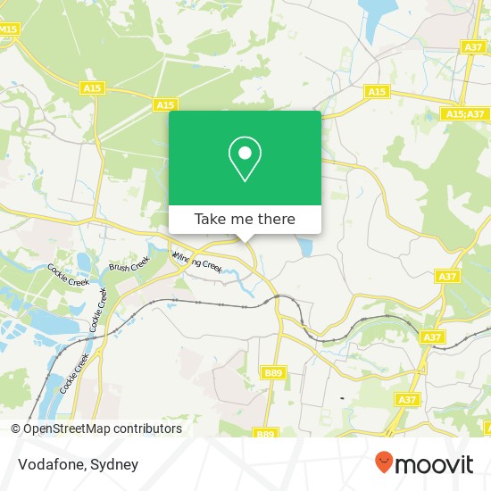 Mapa Vodafone