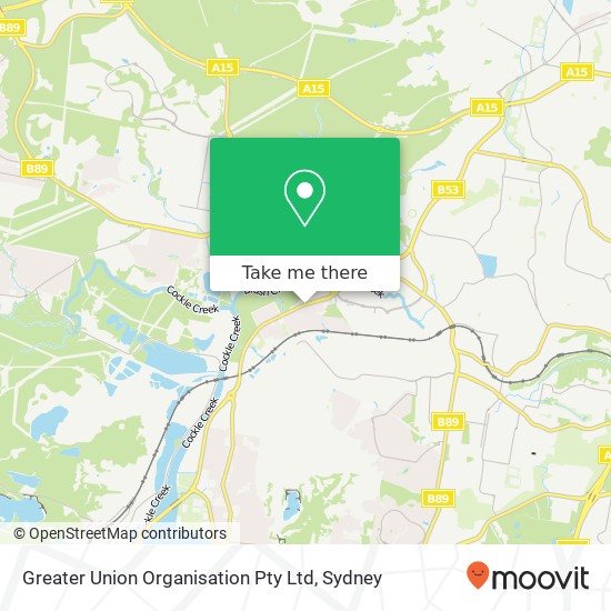 Greater Union Organisation Pty Ltd map