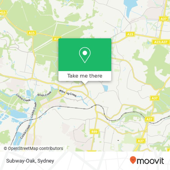 Mapa Subway-Oak