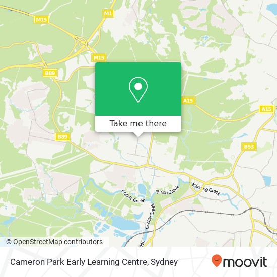 Mapa Cameron Park Early Learning Centre