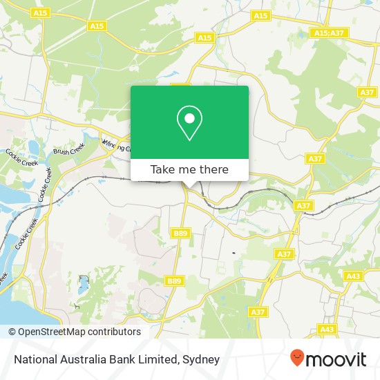 Mapa National Australia Bank Limited