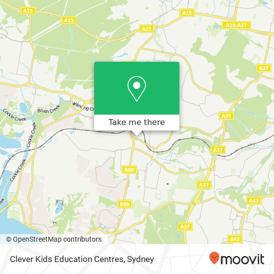 Mapa Clever Kids Education Centres