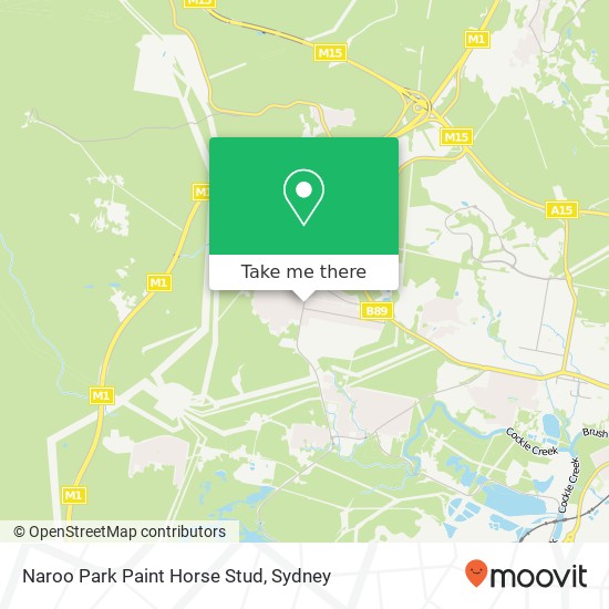 Mapa Naroo Park Paint Horse Stud