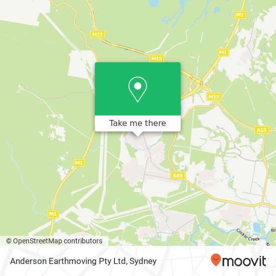 Anderson Earthmoving Pty Ltd map