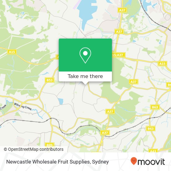 Newcastle Wholesale Fruit Supplies map