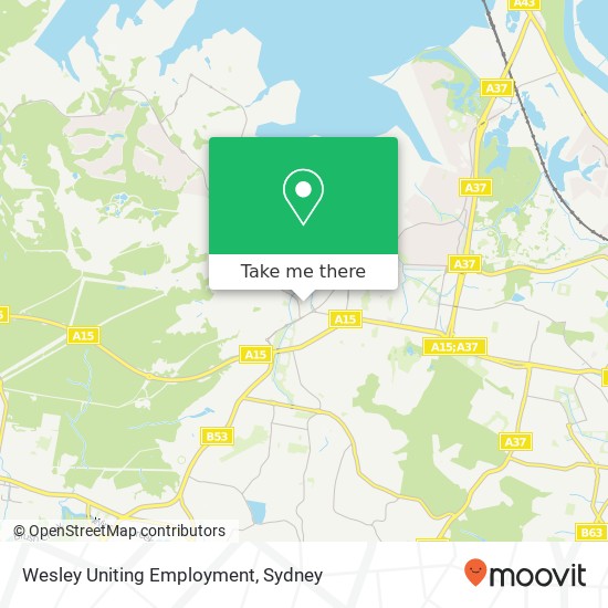 Mapa Wesley Uniting Employment