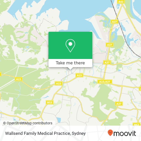 Mapa Wallsend Family Medical Practice