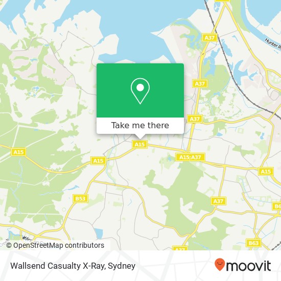 Mapa Wallsend Casualty X-Ray