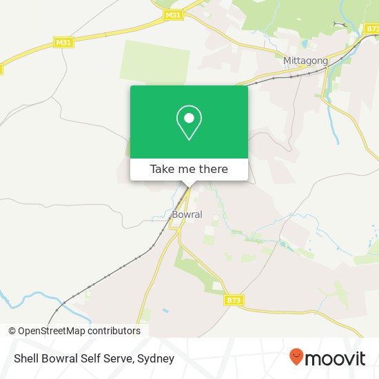 Mapa Shell Bowral Self Serve