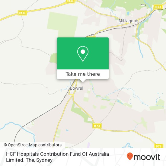 HCF Hospitals Contribution Fund Of Australia Limited. The map