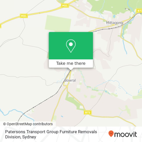 Patersons Transport Group Furniture Removals Division map