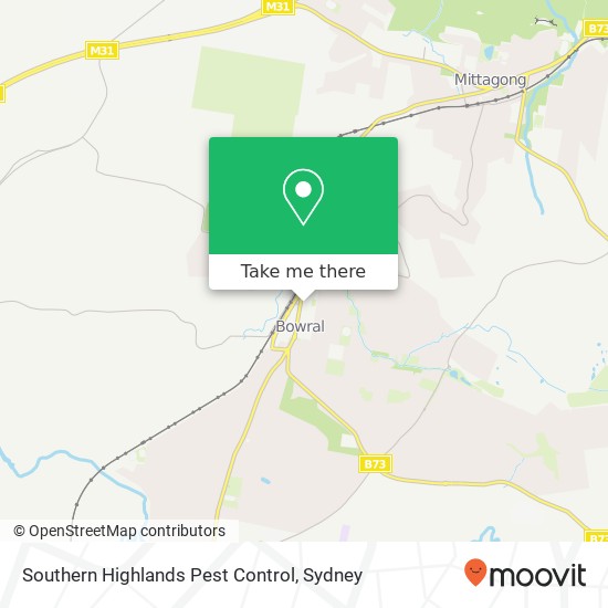 Southern Highlands Pest Control map