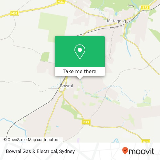 Bowral Gas & Electrical map