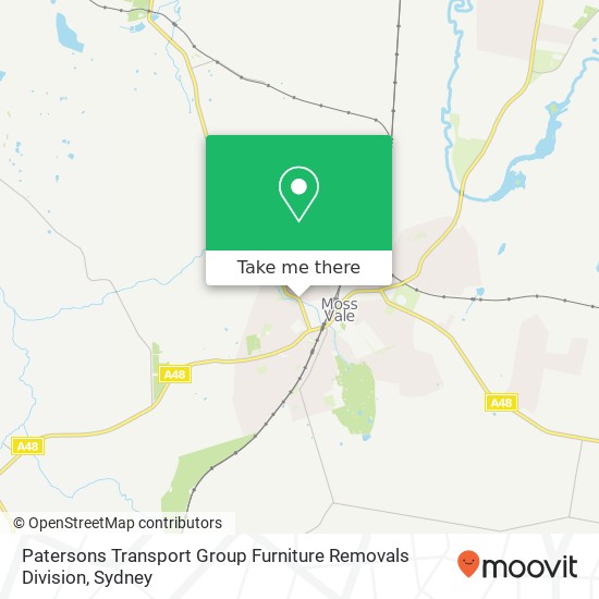 Patersons Transport Group Furniture Removals Division map