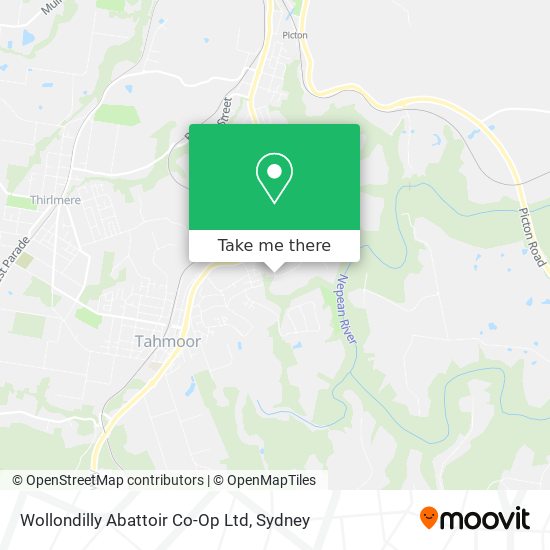 Mapa Wollondilly Abattoir Co-Op Ltd