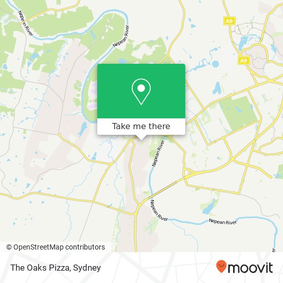Mapa The Oaks Pizza
