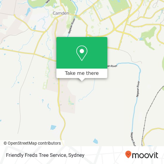 Friendly Freds Tree Service map