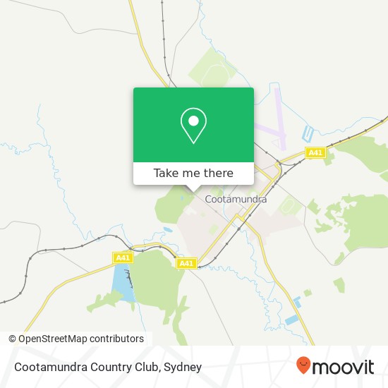 Cootamundra Country Club map