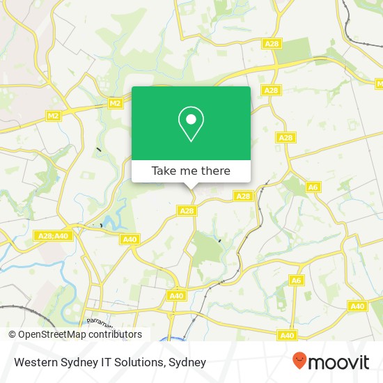 Mapa Western Sydney IT Solutions