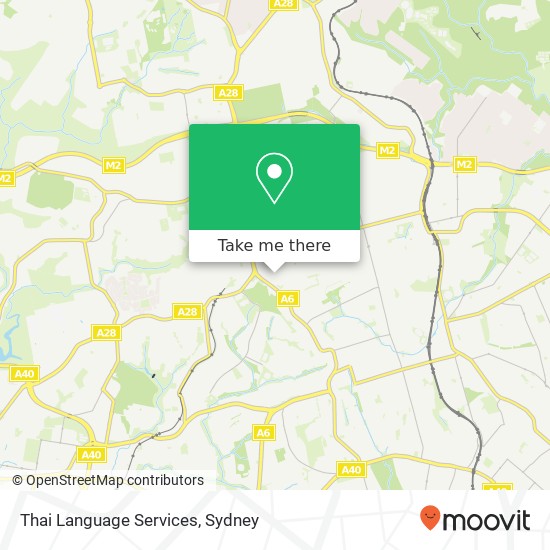 Thai Language Services map