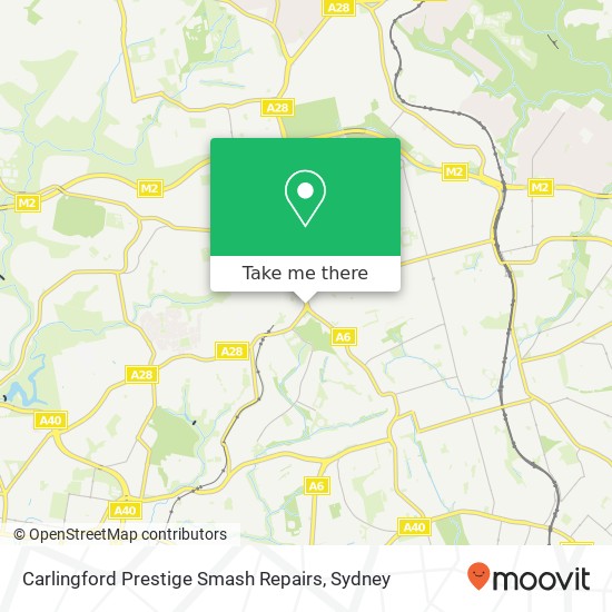 Carlingford Prestige Smash Repairs map