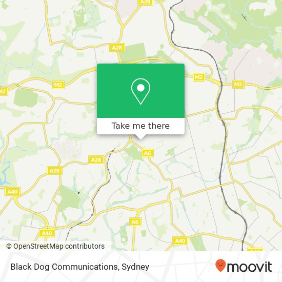 Black Dog Communications map