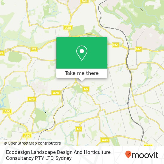 Ecodesign Landscape Design And Horticulture Consultancy PTY LTD map