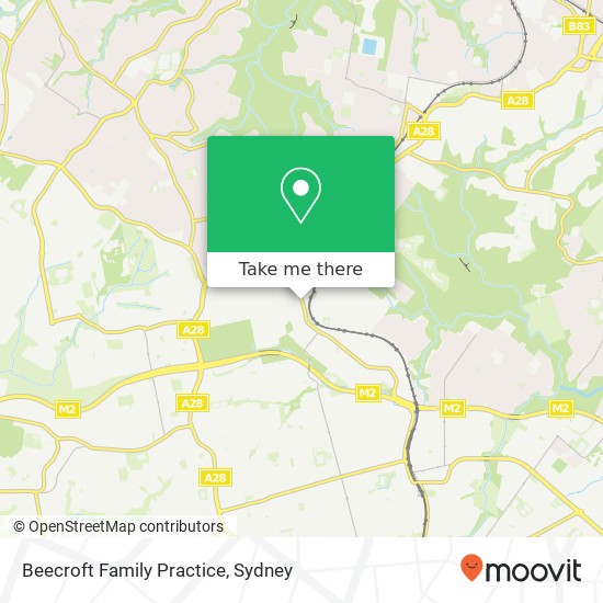 Beecroft Family Practice map