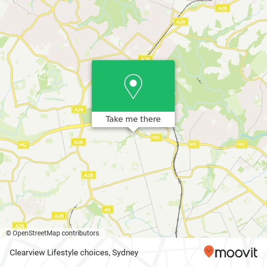 Clearview Lifestyle choices map