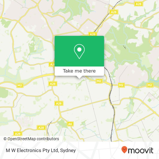 M W Electronics Pty Ltd map