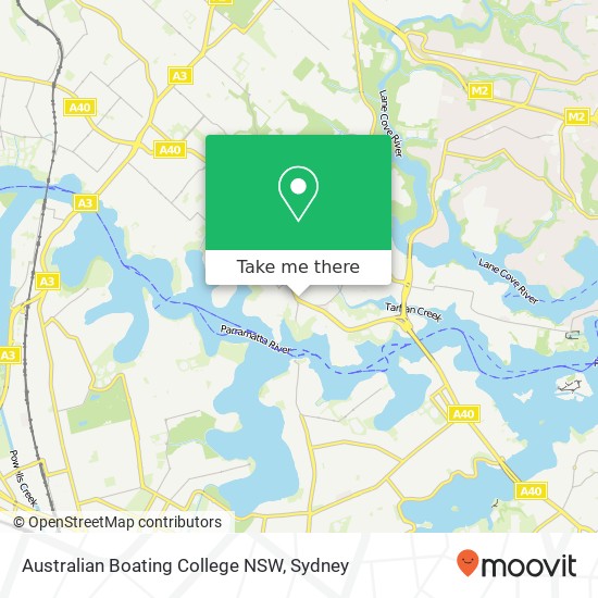 Mapa Australian Boating College NSW